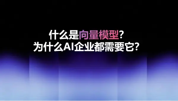 什么是向量模型？为什么AI企业都需要它？