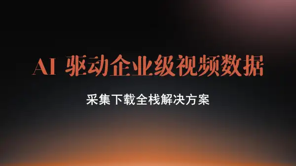 视频数据API：AI 驱动的企业级视频数据采集下载全栈解决方案