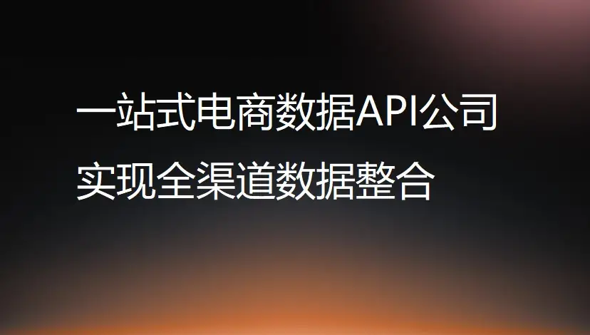 一站式电商数据API公司实现全渠道数据整合
