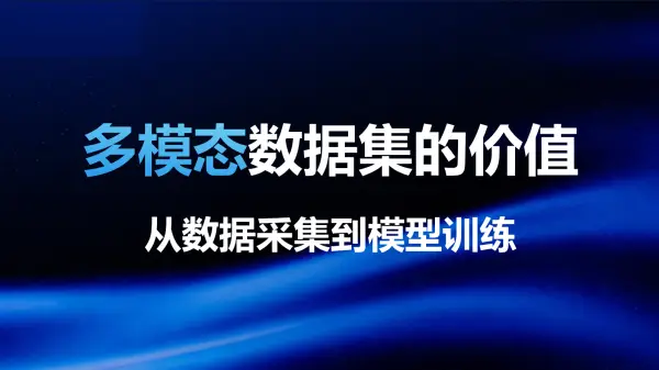多模态数据集的价值：从数据采集到模型训练