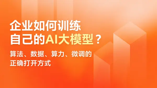 企业如何训练自己的AI大模型？算法、数据、算力、微调的正确打开方式