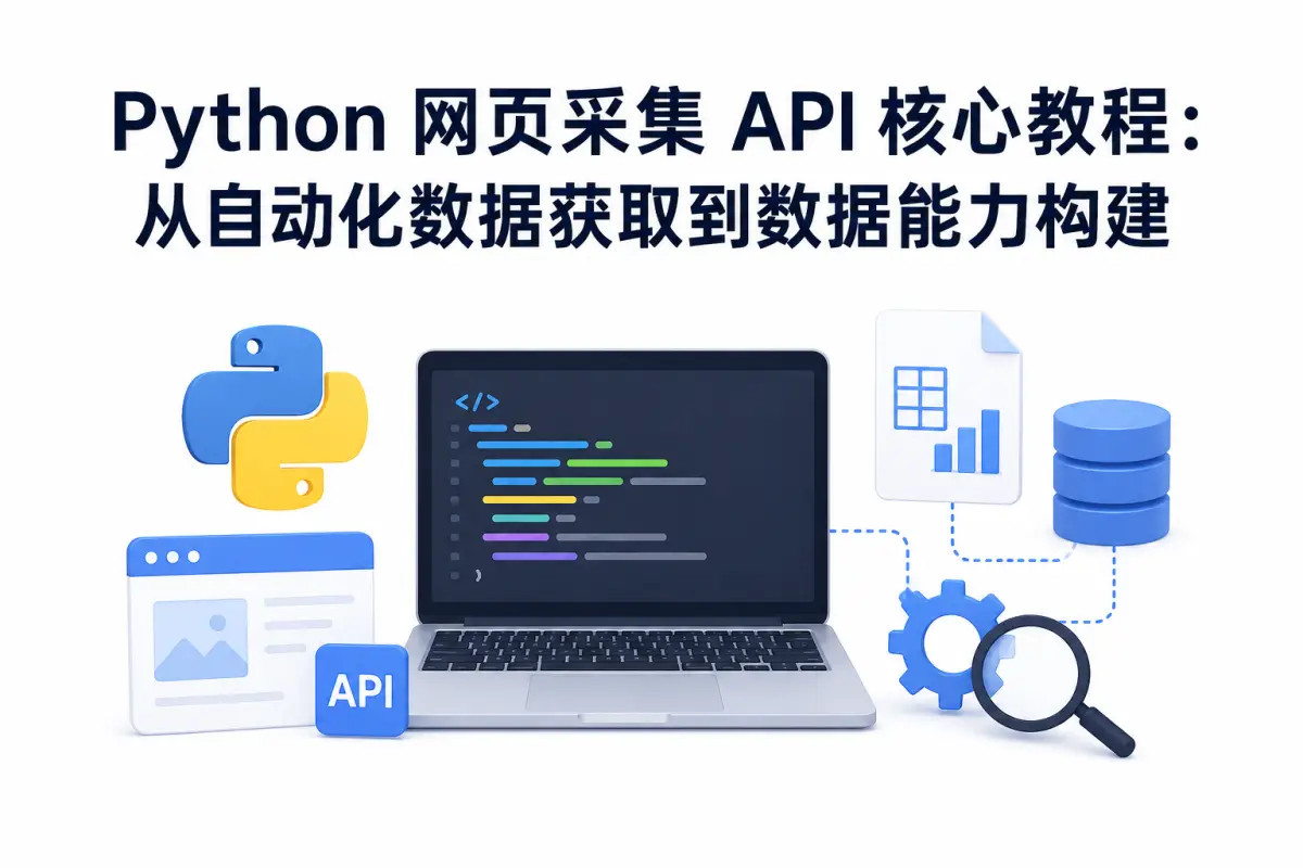 Python 网页采集 API 核心教程:从自动化数据获取到数据能力构建