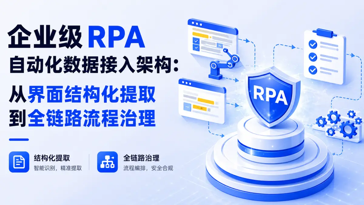 企业级 RPA 自动化数据接入架构:从界面结构化提取到全链路流程治理