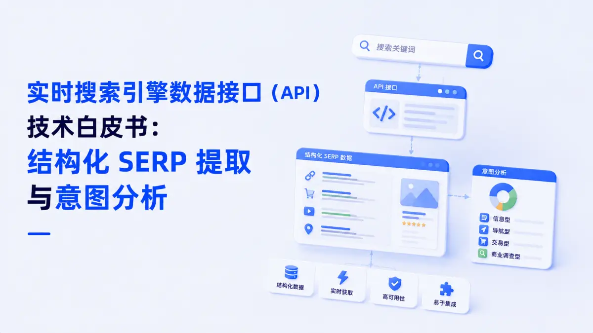 实时搜索引擎数据接口(API)技术白皮书:结构化 SERP 提取与意图分析