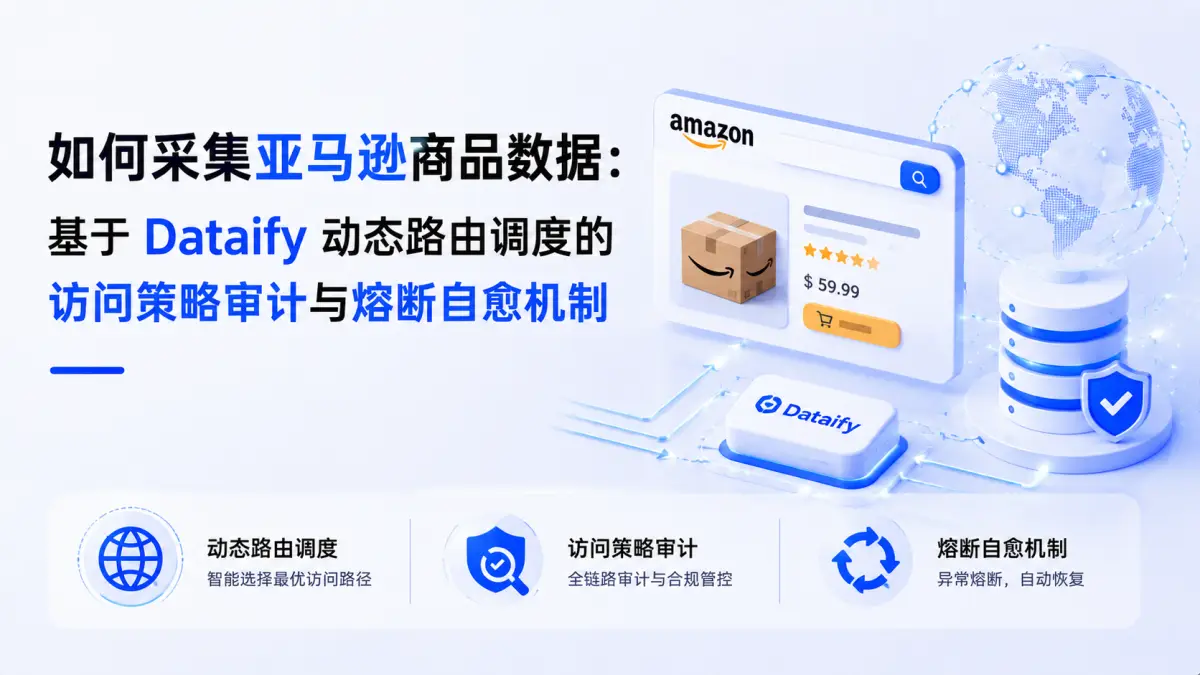 如何采集亚马逊商品数据:基于 Dataify 动态路由调度的访问策略审计与熔断自愈机制