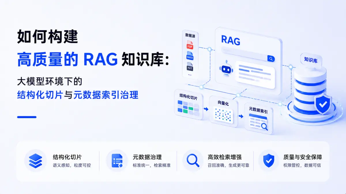 如何构建高质量的 RAG 知识库:大模型环境下的结构化切片与元数据索引治理