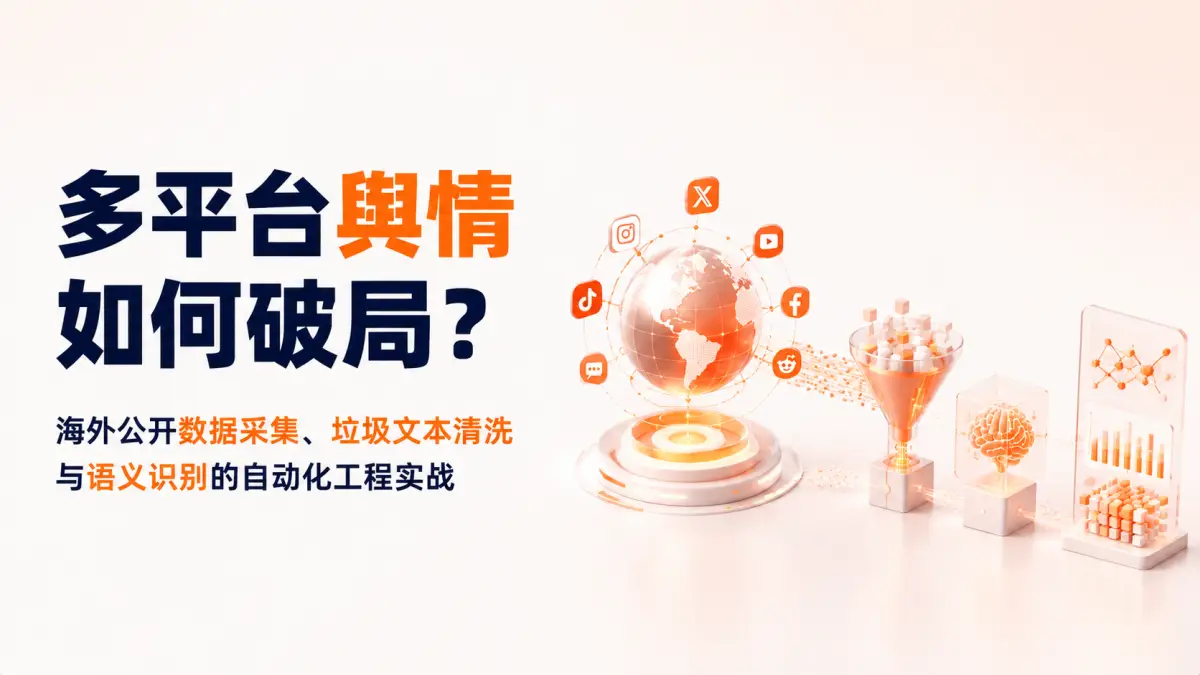 多平台舆情如何破局?海外公开数据采集、垃圾文本清洗与语义识别的自动化工程实战