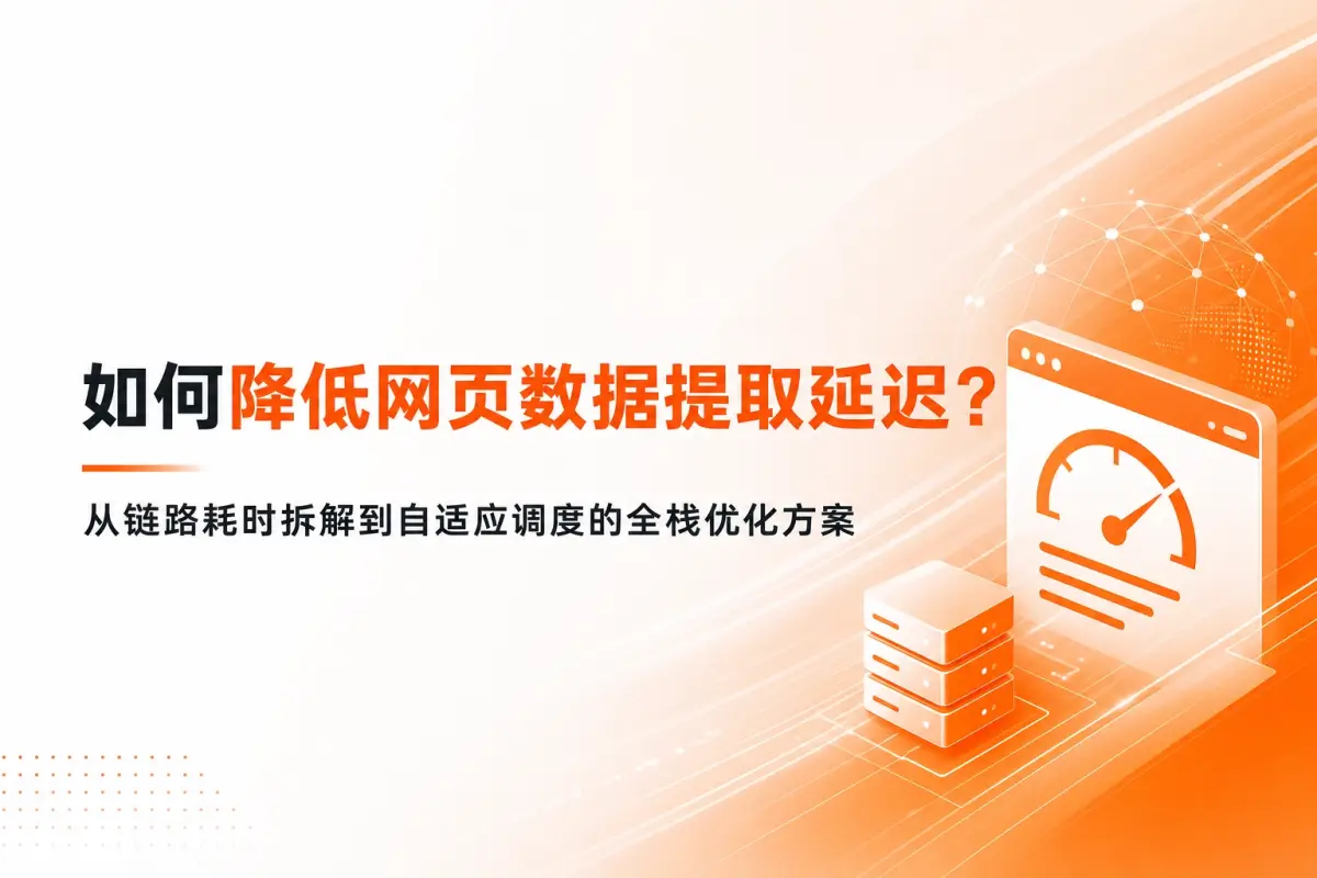如何降低网页数据提取延迟？从链路耗时拆解到自适应调度的全栈优化方案