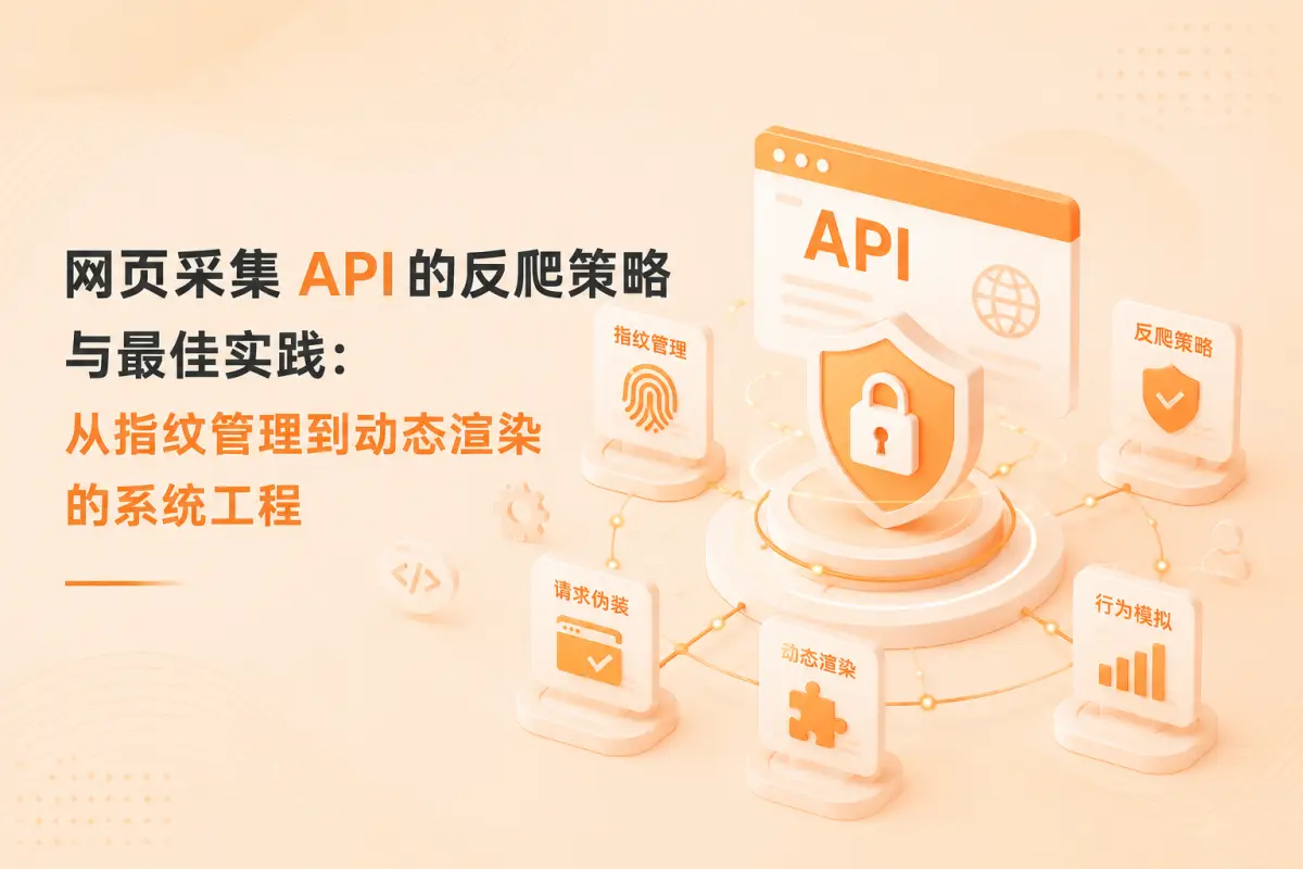 网页采集 API 的反爬策略与最佳实践:从指纹管理到动态渲染的系统工程